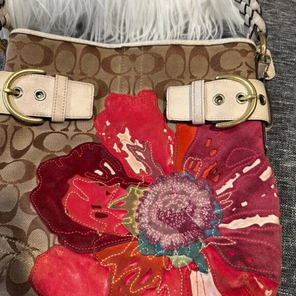 Vintage Coach Limited Edition Poppy Bag Leather Suede Canvas Model 6123 - Picture 3 of 15